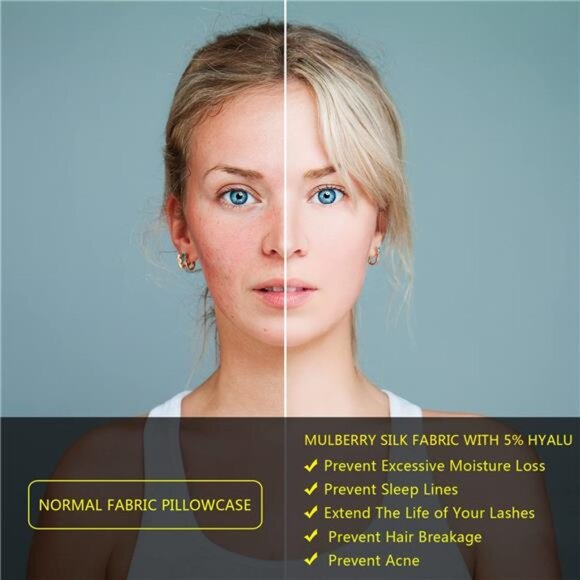 Ash Blue Silk Pillowcase Mulberry‎ Silk Pillow Cases Cover Standard Size - Picture 4 of 6